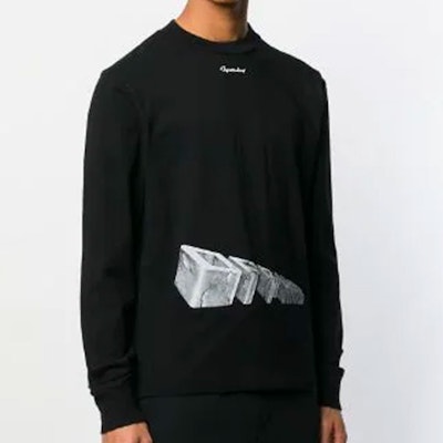OFF-WHITE SS19 Jersey Negro con Diseño 3D Cuello Redondo Sudadera OMAB021R191850041088 Shop OFF-WHITE SS19 Jersey Negro con Diseño 3D Cuello Redondo Sudadera OMAB021R191850041088