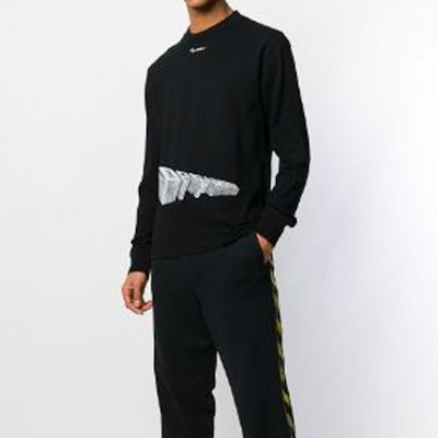OFF-WHITE SS19 Jersey Negro con Diseño 3D Cuello Redondo Sudadera OMAB021R191850041088 Purchase OFF-WHITE SS19 Jersey Negro con Diseño 3D Cuello Redondo Sudadera OMAB021R191850041088