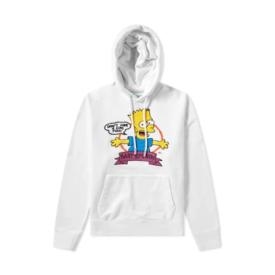OFF-WHITE SS19 Bart Simpson Print Hoodie White Men OMBB037S19D250040188