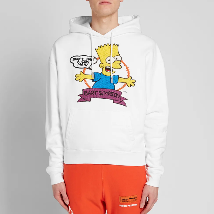 OFF-WHITE SS19 Bart Simpson Print Hoodie White Men OMBB037S19D250040188 圖 3