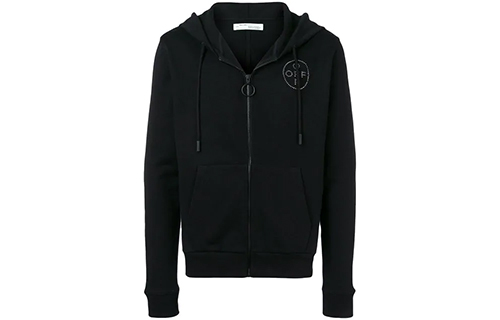 OFF-WHITE SS19 Black Logo Rhinestone Hoodie OMBE001R190030101008 圖 2