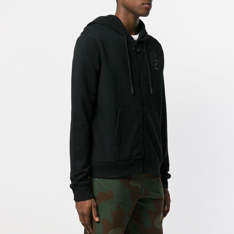 OFF-WHITE SS19 Black Logo Rhinestone Hoodie OMBE001R190030101008 圖 3