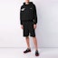 Lookbook OFF-WHITE SS19 Hoodie Hitam Loose Fit dengan Grafis Belakang. OMBB037R19B970011088
