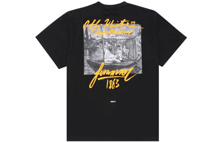 OFF-WHITE SS19 Black Printed Cotton Loose Fit T-Shirt OMAA038R191850091088 圖 2