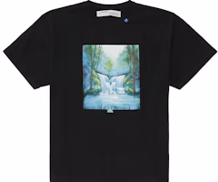 OFF-WHITE SS19 Black Waterfall Print T-Shirt OMAA038E191850151088 OFF-WHITE SS19 Black Waterfall Print T-Shirt OMAA038E191850151088