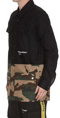 OFF-WHITE SS19 迷彩拼接黑色長袖外套 OMGA062E188110101001 Purchase OFF-WHITE SS19 迷彩拼接黑色長袖外套 OMGA062E188110101001