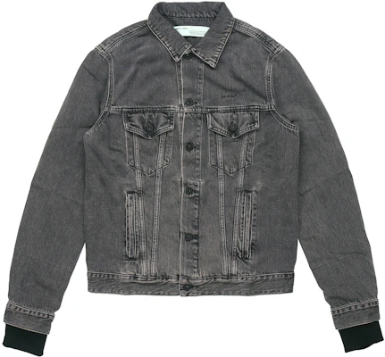 OFF-WHITE SS19 Jaket Denim Cetakan Lukisan Kelabu Lelaki. OMYE019R19C270120888 Order OFF-WHITE SS19 Jaket Denim Cetakan Lukisan Kelabu Lelaki. OMYE019R19C270120888