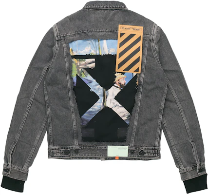 OFF-WHITE SS19 Jaket Denim Cetakan Lukisan Kelabu Lelaki. OMYE019R19C270120888 Lookbook OFF-WHITE SS19 Jaket Denim Cetakan Lukisan Kelabu Lelaki. OMYE019R19C270120888