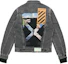 Lookbook OFF-WHITE SS19 Jaket Denim Cetakan Lukisan Kelabu Lelaki. OMYE019R19C270120888