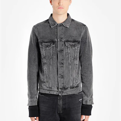 OFF-WHITE SS19 Jaket Denim Cetakan Lukisan Kelabu Lelaki. OMYE019R19C270120888 Shop OFF-WHITE SS19 Jaket Denim Cetakan Lukisan Kelabu Lelaki. OMYE019R19C270120888