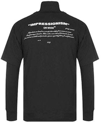 OFF-WHITE 男款双层图案拉链领长袖T恤 SS19系列 OMAB027R191850081088 Lookbook OFF-WHITE 男款双层图案拉链领长袖T恤 SS19系列 OMAB027R191850081088