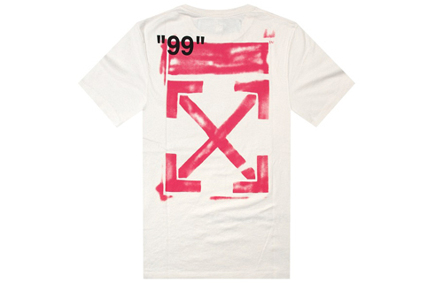 OFF-WHITE SS19 Graffiti Arrows Loose T-Shirt White OMAA038R191850150228