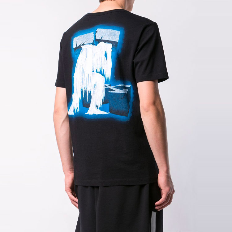 OFF-WHITE SS19 Ice Man Graphic T-Shirt Black - OMAA027R191850011088 圖 5