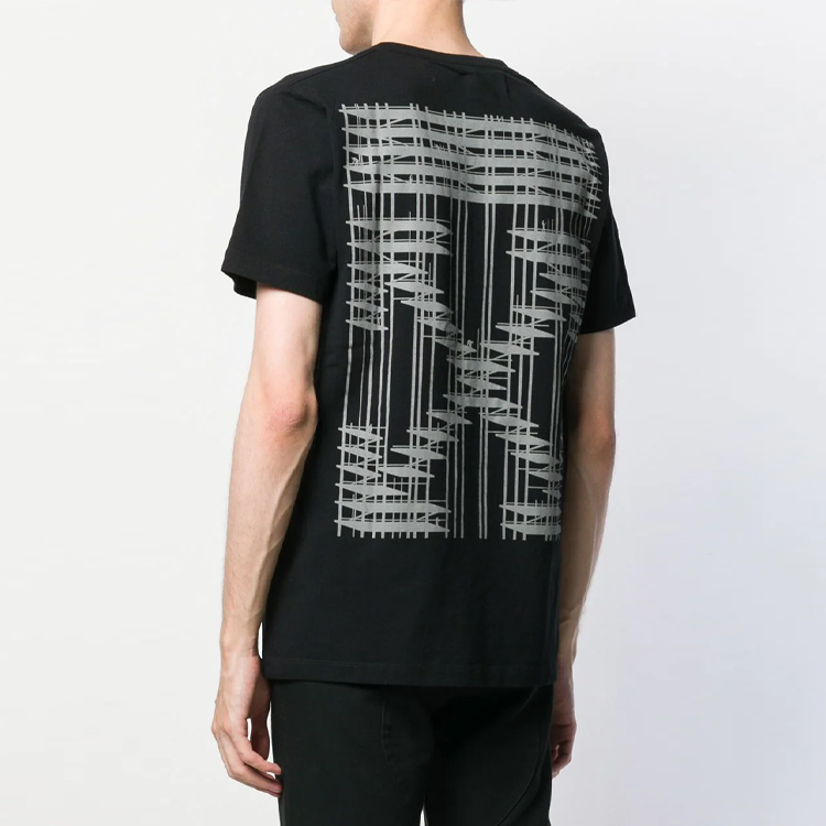 Purchase OFF-WHITE SS19 工业风标志印花圆领T恤 男女同款 OMAA027E191850041091