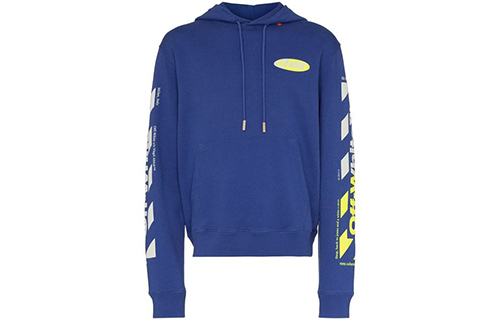 OFF-WHITE SS19 Mixed Print Loose Hoodie Blue Men OMBB034S190030063060 圖 2