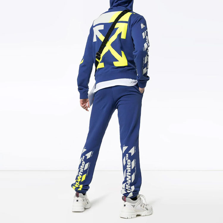 OFF-WHITE SS19 Mixed Print Loose Hoodie Blue Men OMBB034S190030063060 圖 5