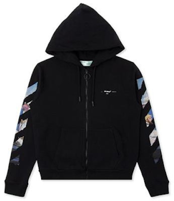 OFF-WHITE SS19 Jaket Hoodie Lukisan Minyak Unisex Hitam OMBE001R190030121088 Lookbook OFF-WHITE SS19 Jaket Hoodie Lukisan Minyak Unisex Hitam OMBE001R190030121088