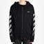 Shop OFF-WHITE SS19 Jaket Hoodie Lukisan Minyak Unisex Hitam OMBE001R190030121088