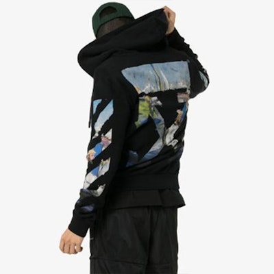 OFF-WHITE SS19 Jaket Hoodie Lukisan Minyak Unisex Hitam OMBE001R190030121088 Details for OFF-WHITE SS19 Jaket Hoodie Lukisan Minyak Unisex Hitam OMBE001R190030121088