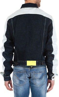 オフホワイト SS19 パッチワークスリーブ デニムジャケット ブルー OMYE026S19C300018500 Purchase オフホワイト SS19 パッチワークスリーブ デニムジャケット ブルー OMYE026S19C300018500