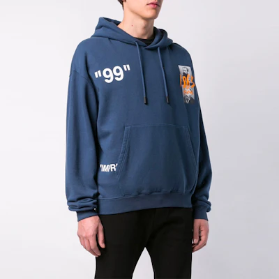 Sudadera con Capucha Azul Estampada OFF-WHITE SS19 para Hombre. OMBB037R19B970093088 Purchase Sudadera con Capucha Azul Estampada OFF-WHITE SS19 para Hombre. OMBB037R19B970093088