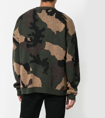 오프화이트 SS19 풀오버 스웨터 그린 카모 OMHA056E18A350019900 Shop 오프화이트 SS19 풀오버 스웨터 그린 카모 OMHA056E18A350019900