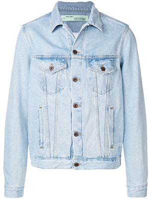 OFF-WHITE SS19 Signature Logo Denim Jacket Blue OMYE019S193860167188 Buy OFF-WHITE SS19 Signature Logo Denim Jacket Blue OMYE019S193860167188