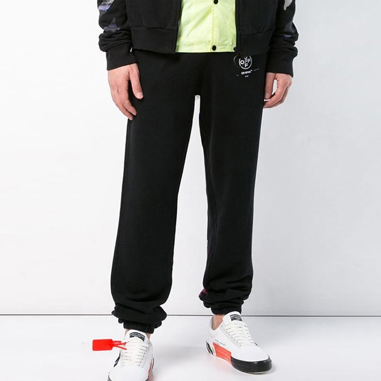 Lookbook OFF-WHITE SS19 Slim Knit Track Pants Black OMCH014R190030151028