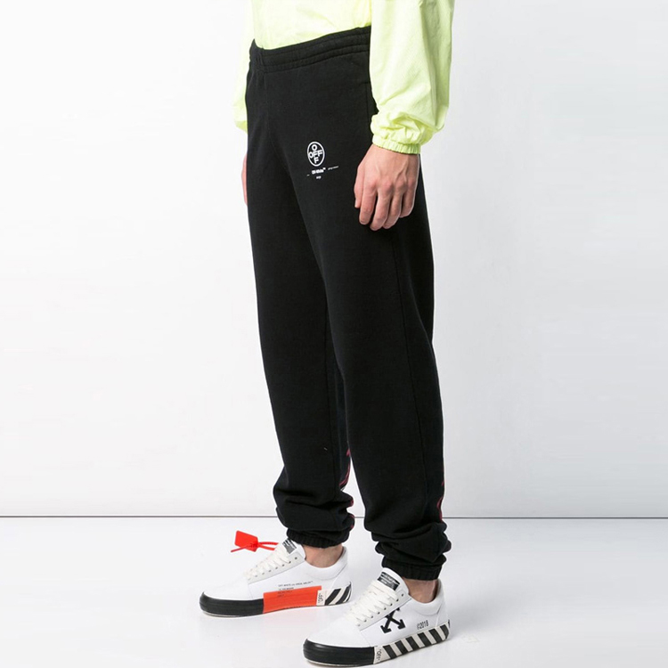 Purchase OFF-WHITE SS19 Slim Knit Track Pants Black OMCH014R190030151028