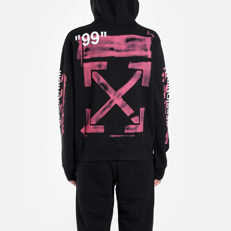 Purchase OFF-WHITE SS19 Spray Effect Logo Sweatshirt Black Men’s OMBB034R190030151028