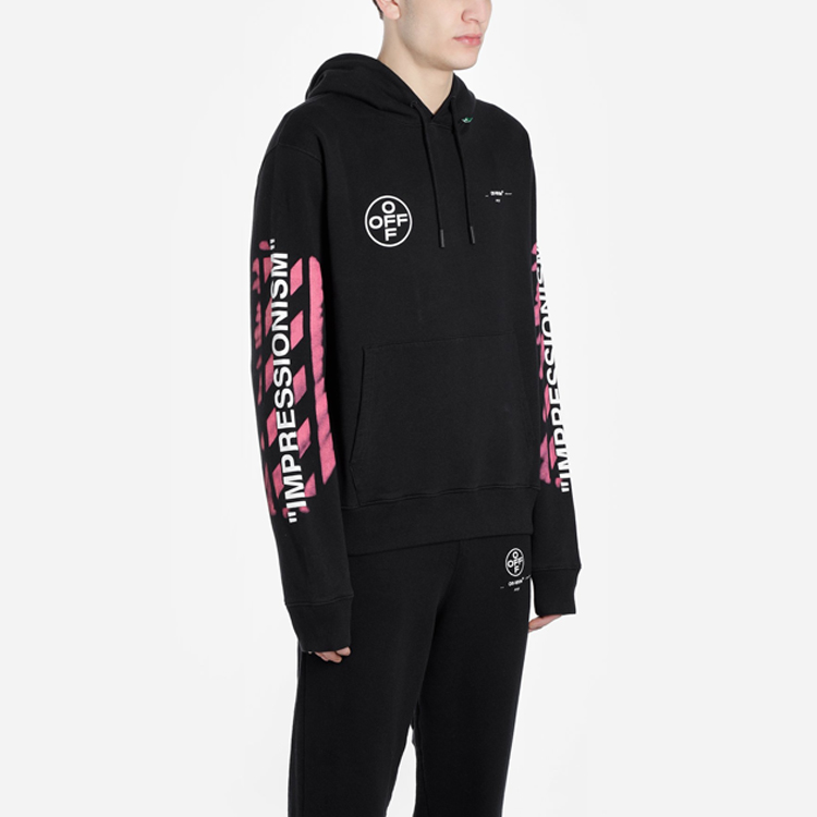 Details for OFF-WHITE SS19 Spray Effect Logo Sweatshirt Black Men’s OMBB034R190030151028