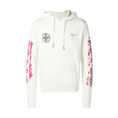 OFF-WHITE SS19 Spray Logo White Hoodie OMBB034R190030150228