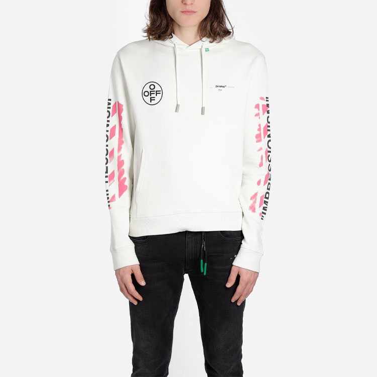 OFF-WHITE SS19 Spray Logo White Hoodie OMBB034R190030150228 圖 3