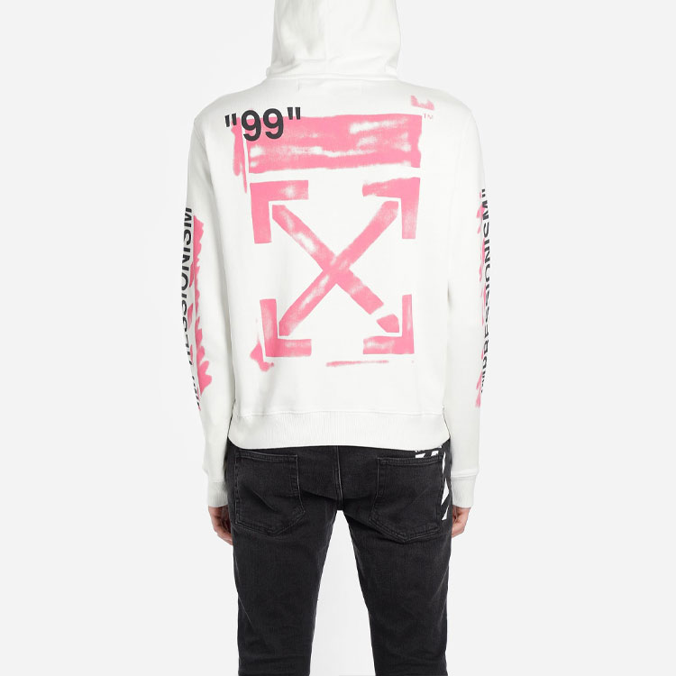OFF-WHITE SS19 Spray Logo White Hoodie OMBB034R190030150228 圖 4