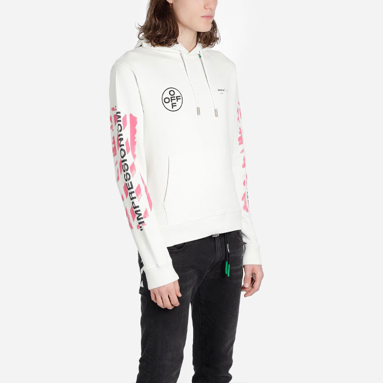 OFF-WHITE SS19 Spray Logo White Hoodie OMBB034R190030150228 圖 5