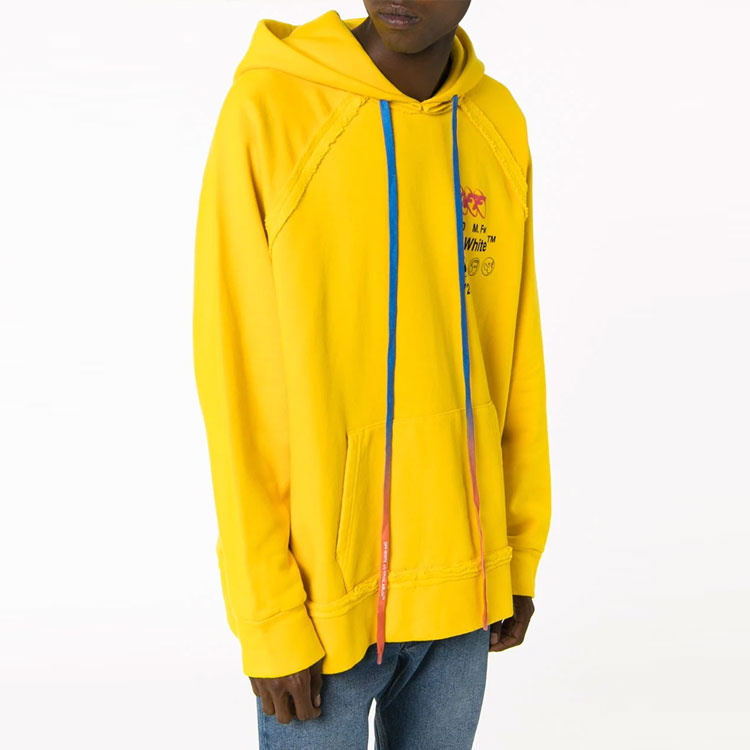 Purchase Off-White SS19 Yellow Industrial Y013 Hoodie Pullover Sweatshirt OMBB057F19E300166010