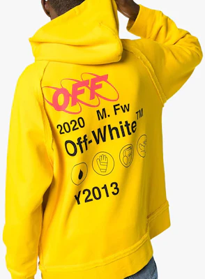 Off-White SS19 Yellow Industrial Y013 Hoodie Pullover Sweatshirt OMBB057F19E300166010 Details for Off-White SS19 Yellow Industrial Y013 Hoodie Pullover Sweatshirt OMBB057F19E300166010