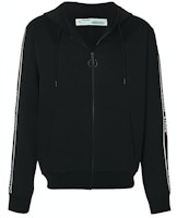 OFF-WHITE SS19 Zip-Stripe Casual Black Jacket OMBB033E18A200011000 OFF-WHITE SS19 Zip-Stripe Casual Black Jacket OMBB033E18A200011000