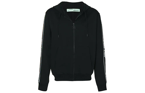 Order オフホワイト SS19 ジップストライプ カジュアル ブラックジャケット OMBB033E18A200011000