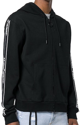 オフホワイト SS19 ジップストライプ カジュアル ブラックジャケット OMBB033E18A200011000 Lookbook オフホワイト SS19 ジップストライプ カジュアル ブラックジャケット OMBB033E18A200011000