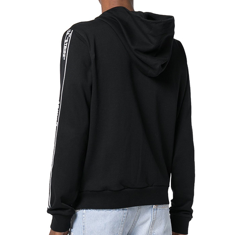 Shop オフホワイト SS19 ジップストライプ カジュアル ブラックジャケット OMBB033E18A200011000