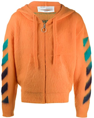 OFF-WHITE SS20 3D ロゴ ニット フーディッド ジャケット メンズ オレンジ OMHA073R20B020231988 Buy OFF-WHITE SS20 3D ロゴ ニット フーディッド ジャケット メンズ オレンジ OMHA073R20B020231988