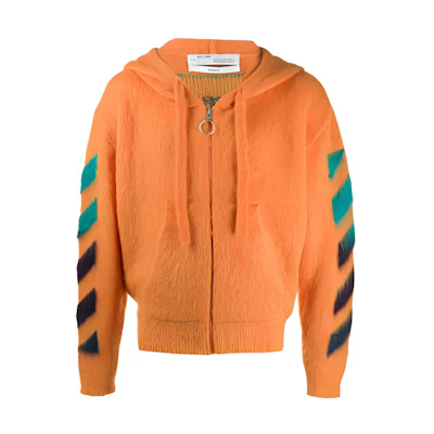 OFF-WHITE SS20 3D Logo Knit Hooded Jacket Men’s Orange OMHA073R20B020231988