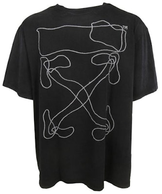 OFF-WHITE SS20 抽象箭头刺绣黑色宽松T恤 OMAA038F191850111001 Order OFF-WHITE SS20 抽象箭头刺绣黑色宽松T恤 OMAA038F191850111001