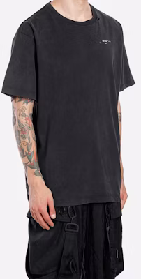 OFF-WHITE SS20 抽象箭头刺绣黑色宽松T恤 OMAA038F191850111001 Details for OFF-WHITE SS20 抽象箭头刺绣黑色宽松T恤 OMAA038F191850111001