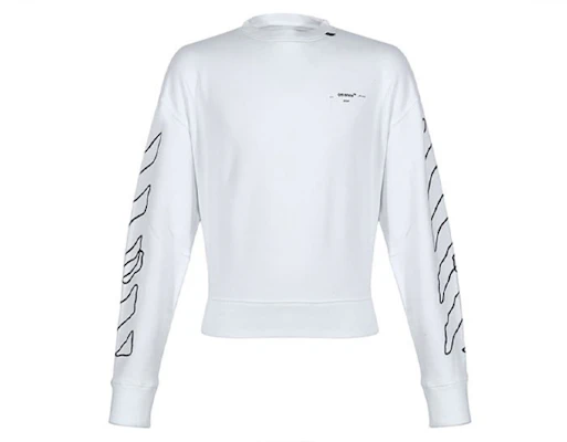 오프화이트 SS20 추상 화살표 화이트 긴팔 스웻셔츠 풀오버 OMBA035F19E300110110 Buy 오프화이트 SS20 추상 화살표 화이트 긴팔 스웻셔츠 풀오버 OMBA035F19E300110110