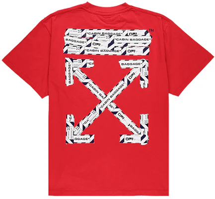 OFF-WHITE SS20 機場膠帶箭頭印花紅色寬鬆版T恤 OMAA038S201850032088 Order OFF-WHITE SS20 機場膠帶箭頭印花紅色寬鬆版T恤 OMAA038S201850032088