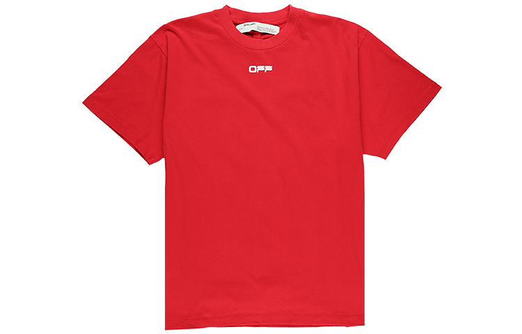 Lookbook OFF-WHITE SS20 機場膠帶箭頭印花紅色寬鬆版T恤 OMAA038S201850032088