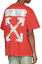 Purchase OFF-WHITE SS20 機場膠帶箭頭印花紅色寬鬆版T恤 OMAA038S201850032088
