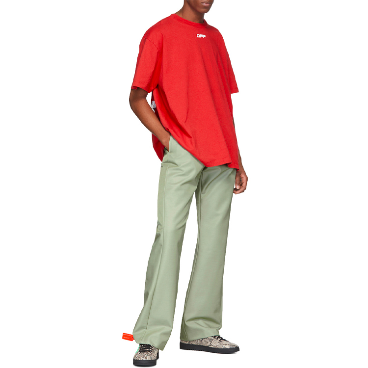 Details for OFF-WHITE SS20 機場膠帶箭頭印花紅色寬鬆版T恤 OMAA038S201850032088